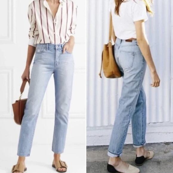 Madewell The Perfect Summer Jean Light Wash Denim Boyfriend Style Jeans Sz 24 - Picture 2 of 11